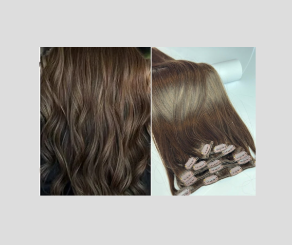 Clip in hair extensions